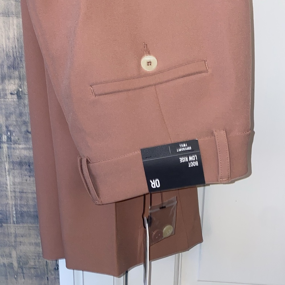 NEVER WORN W TAGS, Express Boot Low Rise SOFT TWILL Pink Pants - Picture 7 of 9